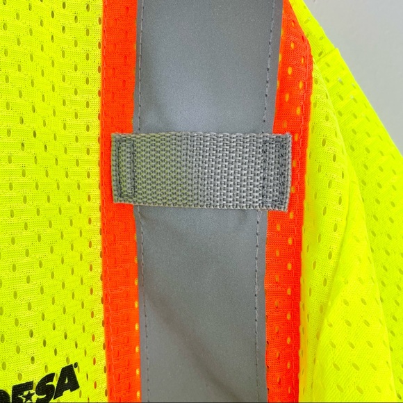 ML KISHIGO High Visibility 6 Pocket Contrast Mesh Vest Workwear - Picture 6 of 16